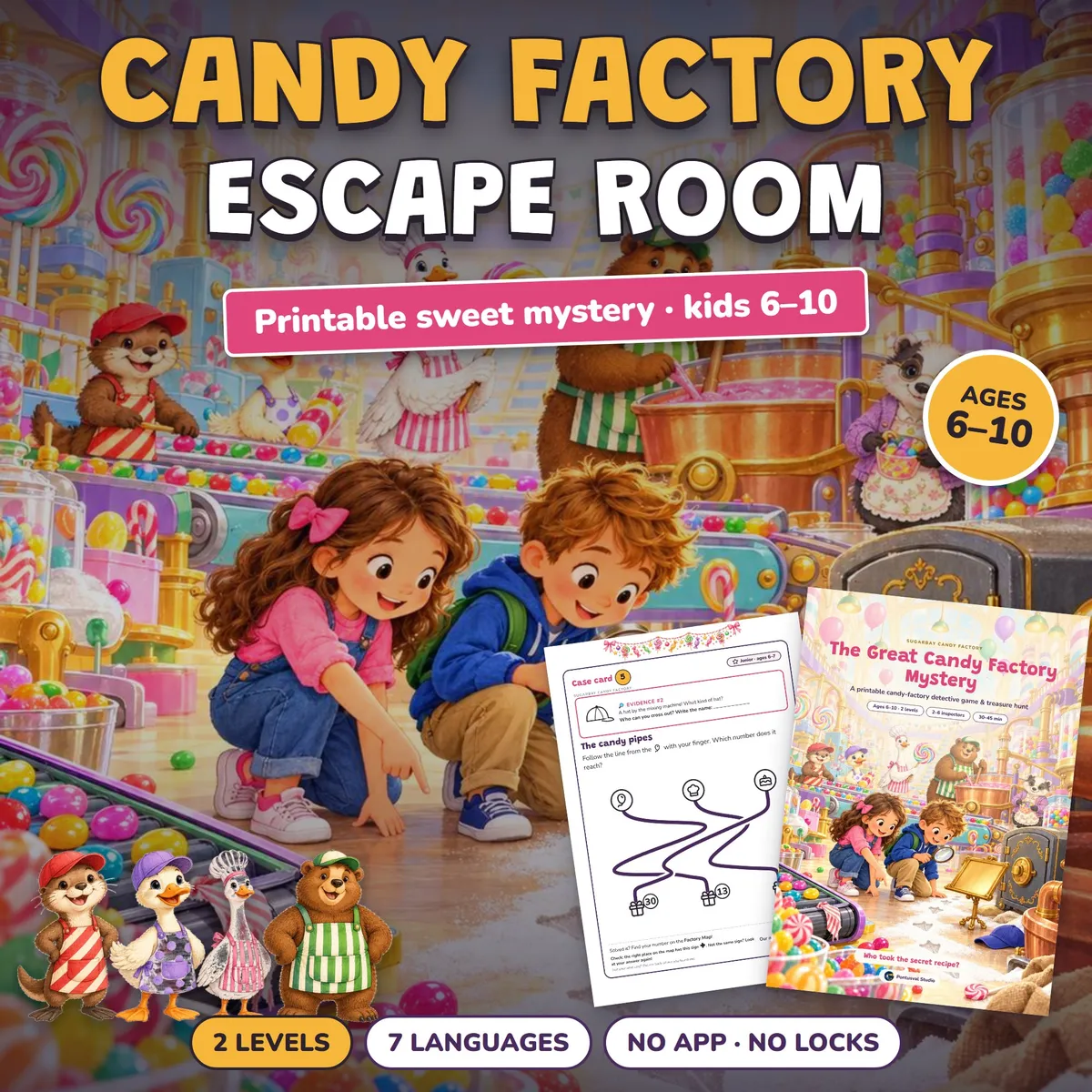 Candy Factory Escape Room for Kids: The Great Candy Factory Mystery